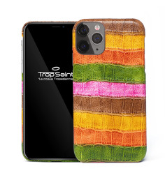 Coque iPhone 11 Cuir Façon Crocodile | Trop Saint