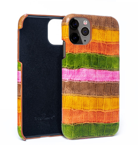 Coque iPhone 11 Cuir Façon Crocodile