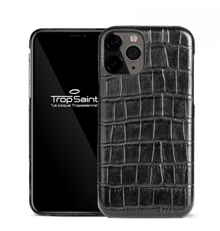 iPhone 11 Leather Case Crocodile Pattern