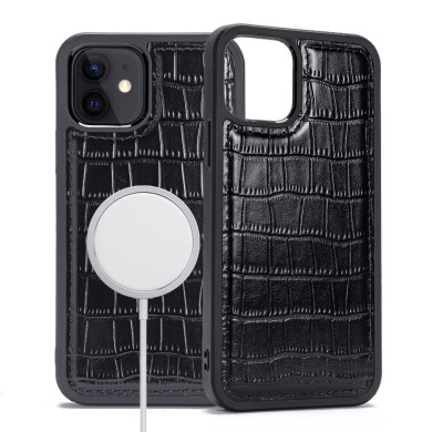 Coque iPhone 12 Mini Cuir Façon Crocodile