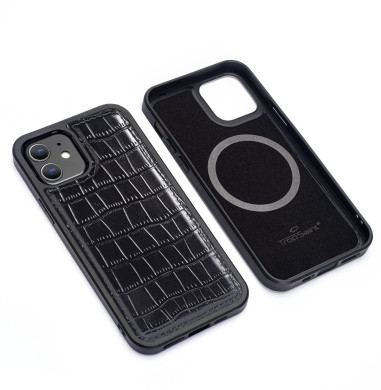 Coque iPhone 12 Mini Cuir Façon Crocodile