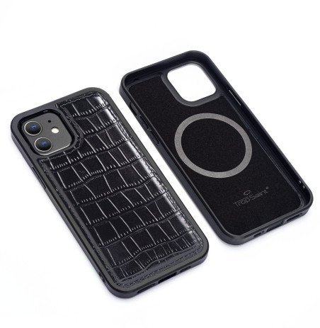 iPhone 12 Mini Leather Case Crocodile Pattern