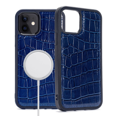 iPhone 12 Mini Leather Case Crocodile Pattern