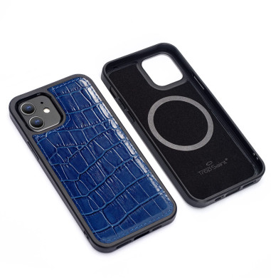 Coque iPhone 12 Mini Cuir Façon Crocodile