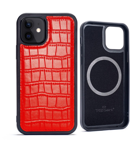 Coque iPhone 12 Mini Cuir Façon Crocodile
