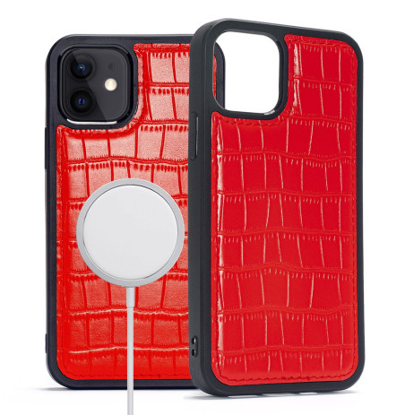 iPhone 12 Mini Leather Case Crocodile Pattern