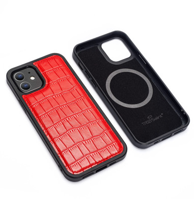 Coque iPhone 12 Mini Cuir Façon Crocodile