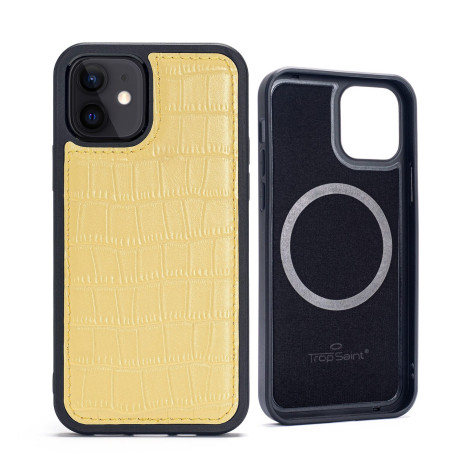 Coque iPhone 12 Mini Cuir Façon Crocodile