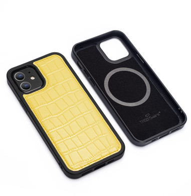 iPhone 12 Mini Leather Case Crocodile Pattern