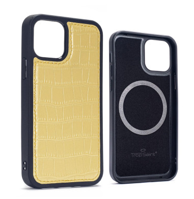 Coque iPhone 12 Mini Cuir Façon Crocodile
