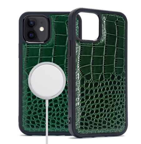 iPhone 12 Mini Leather Case Crocodile Pattern