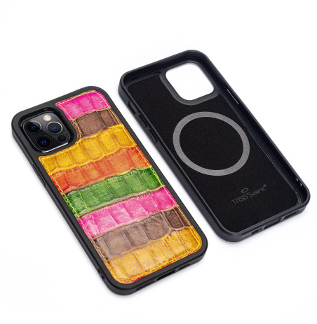 Coque iPhone 12 / 12 Pro Cuir Façon Crocodile