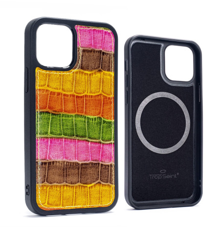 iPhone 12 / 12 Pro Leather Case Crocodile Pattern