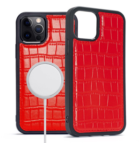 Coque iPhone 12 / 12 Pro Cuir Façon Crocodile