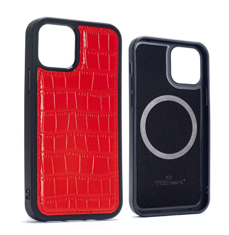 iPhone 12 / 12 Pro Leather Case Crocodile Pattern
