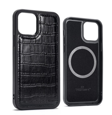 iPhone 12 Pro Max Leather Case Crocodile Pattern