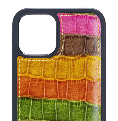 Coque iPhone 12 Pro Max Cuir Façon Crocodile