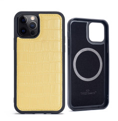 iPhone 12 Pro Max Leather Case Crocodile Pattern