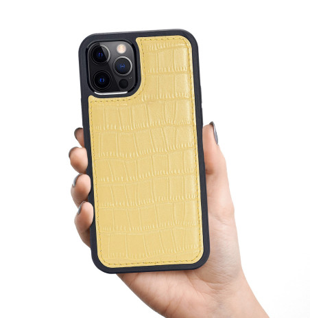iPhone 12 Pro Max Leather Case Crocodile Pattern