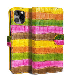 Leather Wallet iPhone 11 Pro Max Crocodile Pattern 2