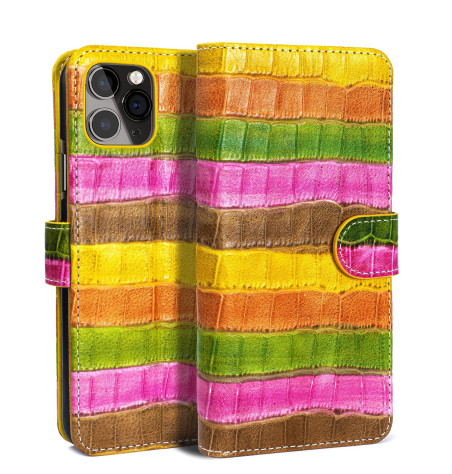 Leather Wallet iPhone 11 Pro Max Crocodile Pattern | Trop Saint