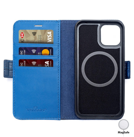 Leather Wallet iPhone 12 Mini Crocodile Pattern