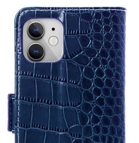 Leather Wallet iPhone 12 Mini Crocodile Pattern