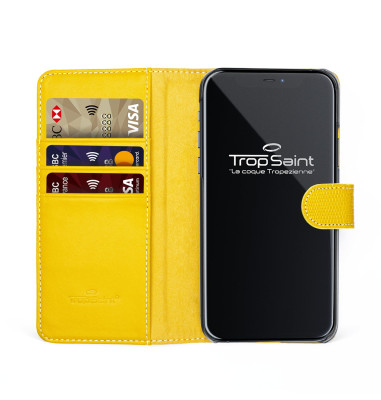 Leather Wallet iPhone 11 Pro Max Lizzard Pattern