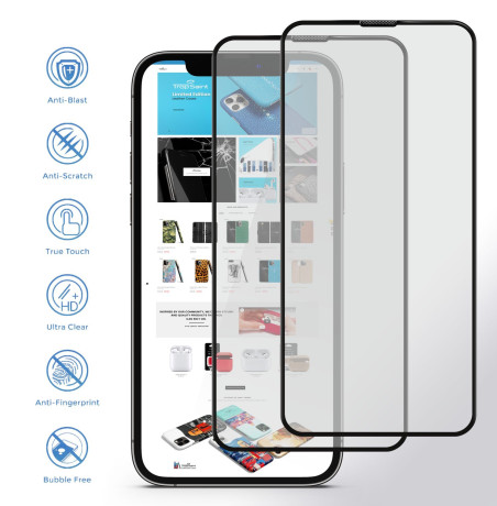 Tempered Glass for iPhone - Clear Anti-Scratch Transparent Display Protection [2 pieces]