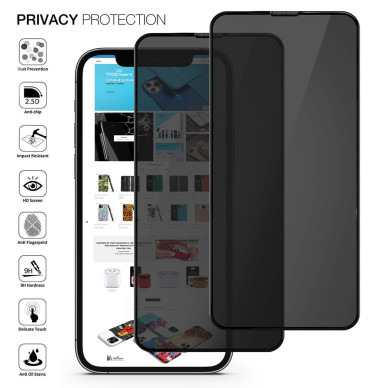 Privacy Tempered Glass for iPhone - Anti Spy -...