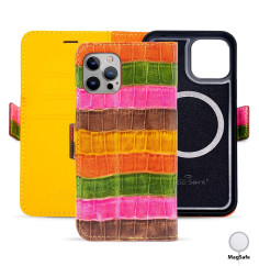 Portefeuille Cuir Multicolore iPhone 12 Pro / 12 Façon...