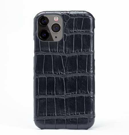 Black Crocodile Leather Case for iPhone