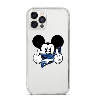 Coque Personnalisée en Silicone Transparente iPhone - Mickey Street Art