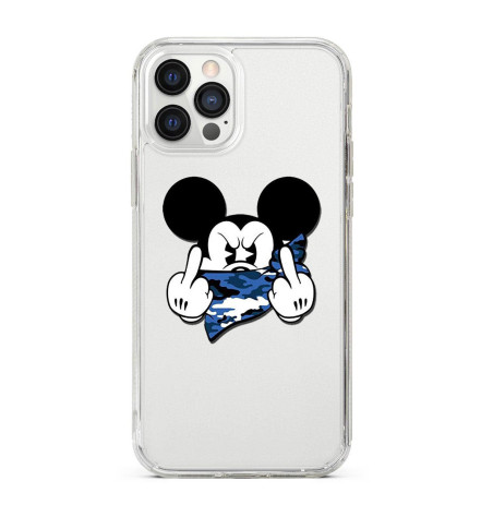 Coque Personnalisée en Silicone Transparente iPhone - Mickey Street Art