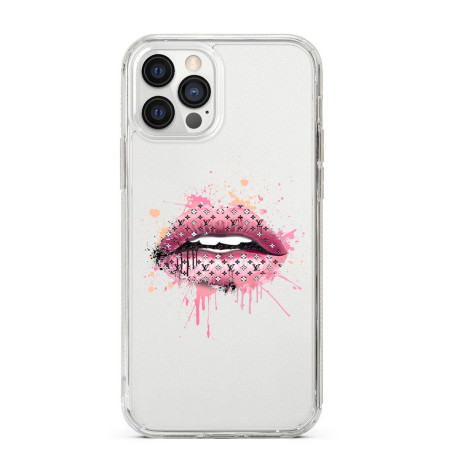 Coque Personnalisée Silicone Transparente iPhone|Bouche Louis Vuitton