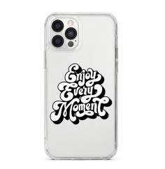 Coque Personnalisée en Silicone Transparente iPhone|Enjoy Every Moment