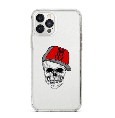 Coque Silicone Transparente iPhone|Tête de Mort Casquette Saint Tropez