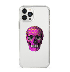 Coque Personnalisée Silicone Transparente iPhone|Tete de Mort Vuitton