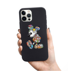 Coque Personnalisée en Silicone Noire pour iPhone Mickey | Trop Saint 2