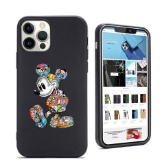 Coque Personnalisée en Silicone Noire pour iPhone Mickey | Trop Saint