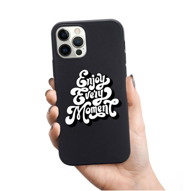 Coque Personnalisée en Silicone Noire pour...