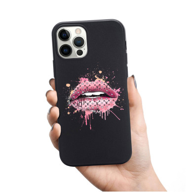 Coque Personnalisée en Silicone Noire pour...