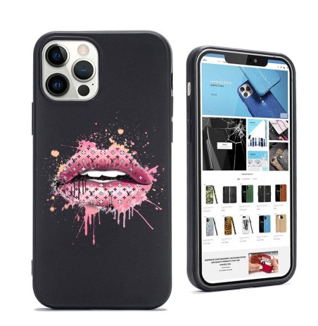 Personalised Black Silicone Case for iPhone Mouth Vuitton | Trop Saint