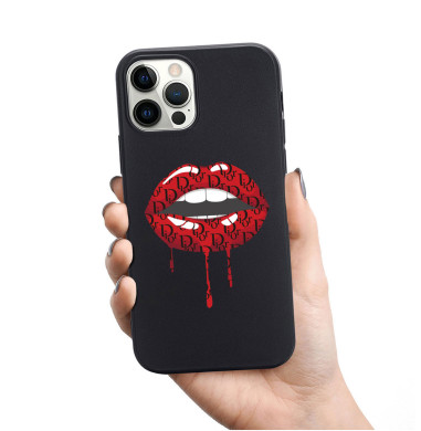 Coque Personnalisée en Silicone Noire pour...