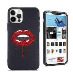 Coque Personnalisée Silicone Noire pour iPhone Bouche Dior|Trop Saint
