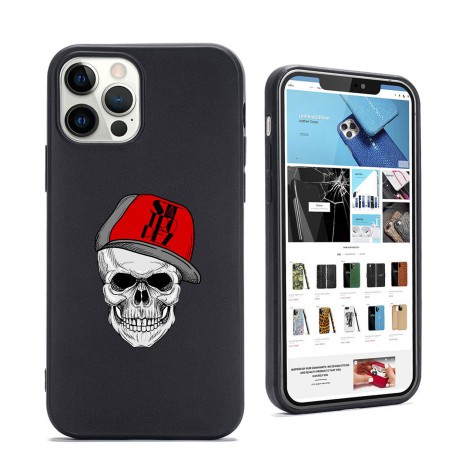 Coque Personnalisée Silicone Noire iPhone Tete de Mort Saint Tropez
