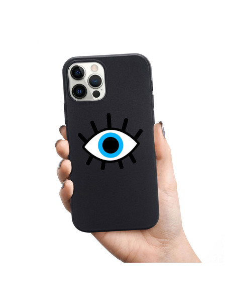 Coques -Coque Personnalisée en Silicone Noire pour iPhone - Tous le...
