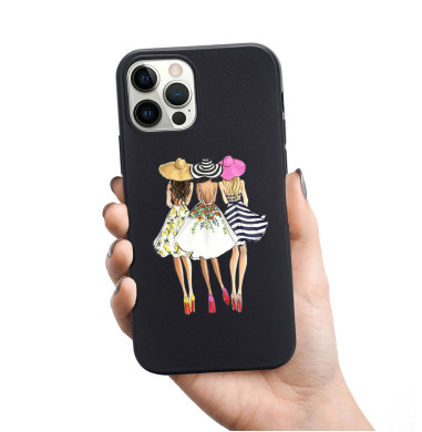 Personalised Black Silicone Case for iPhone -...