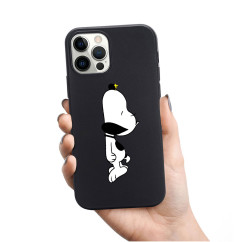 Coque Personnalisée en Silicone Noire iPhone Snoopy| Trop Saint 2
