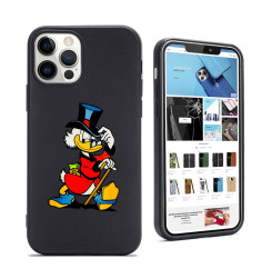 Personalised Black Silicone Case for iPhone Scrooge McDuck|Trop Saint